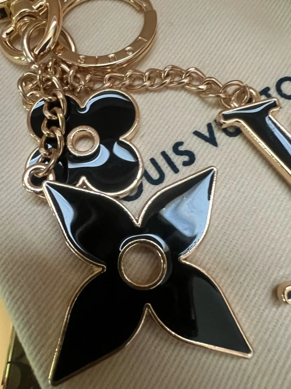 Louis Vuitton Black Enamel Monogram Bag Charm Box Included - Picture 6 of 10